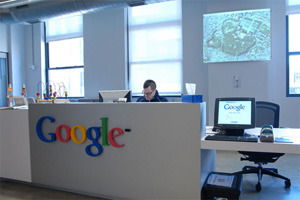 Google's NYC reception area