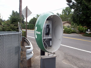 Green Space Age Pay phone