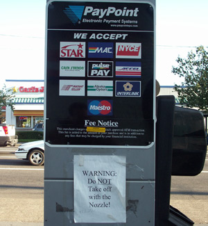 Gas Pump Warning Sign